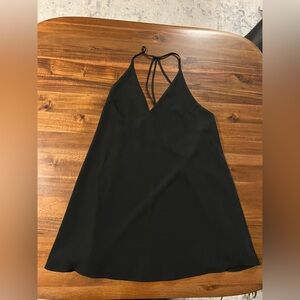 Tobi Sleek Black Dress with Low Back